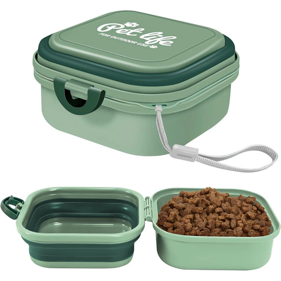 Portable Dog & Cat Food and Water Bowl